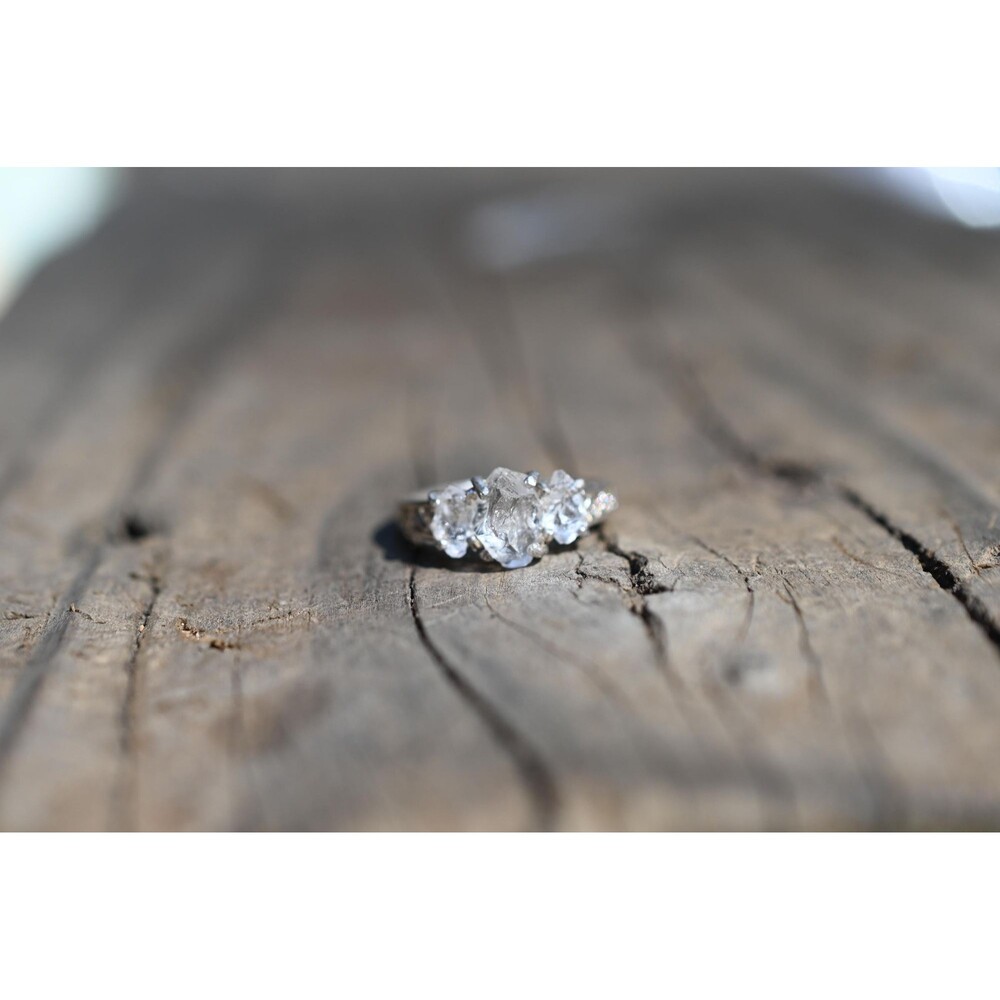 Lake County diamond engagement ring in sterling silver size 7 American made